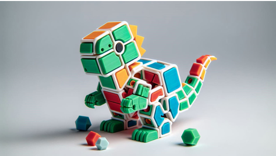 Juguetito Impreso en 3D: «DinoCube»